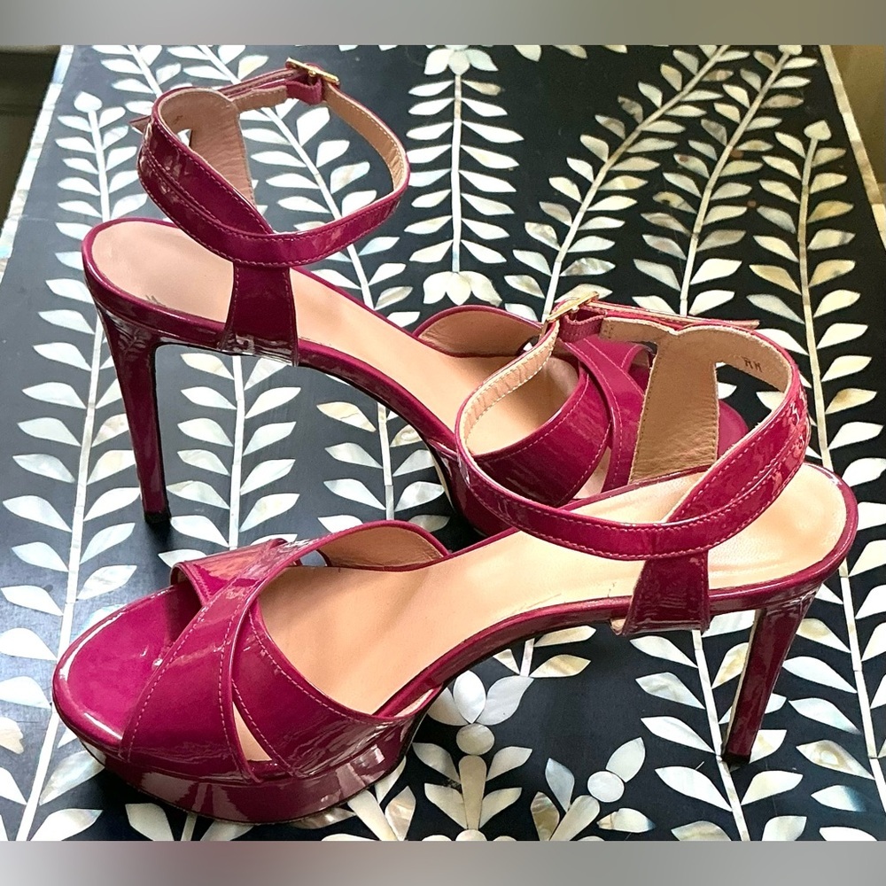 Stuart Weitzmanβ Pink Patent Leather Strappy Heels πΈ Glam, Party, Wedding - Picture 3 of 9